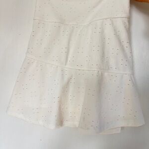 Shabby Chic White Eyelet Mini Skort